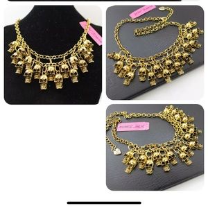 COPY - Final Price Betsey Johnson Gold-tone multi- skull Necklace